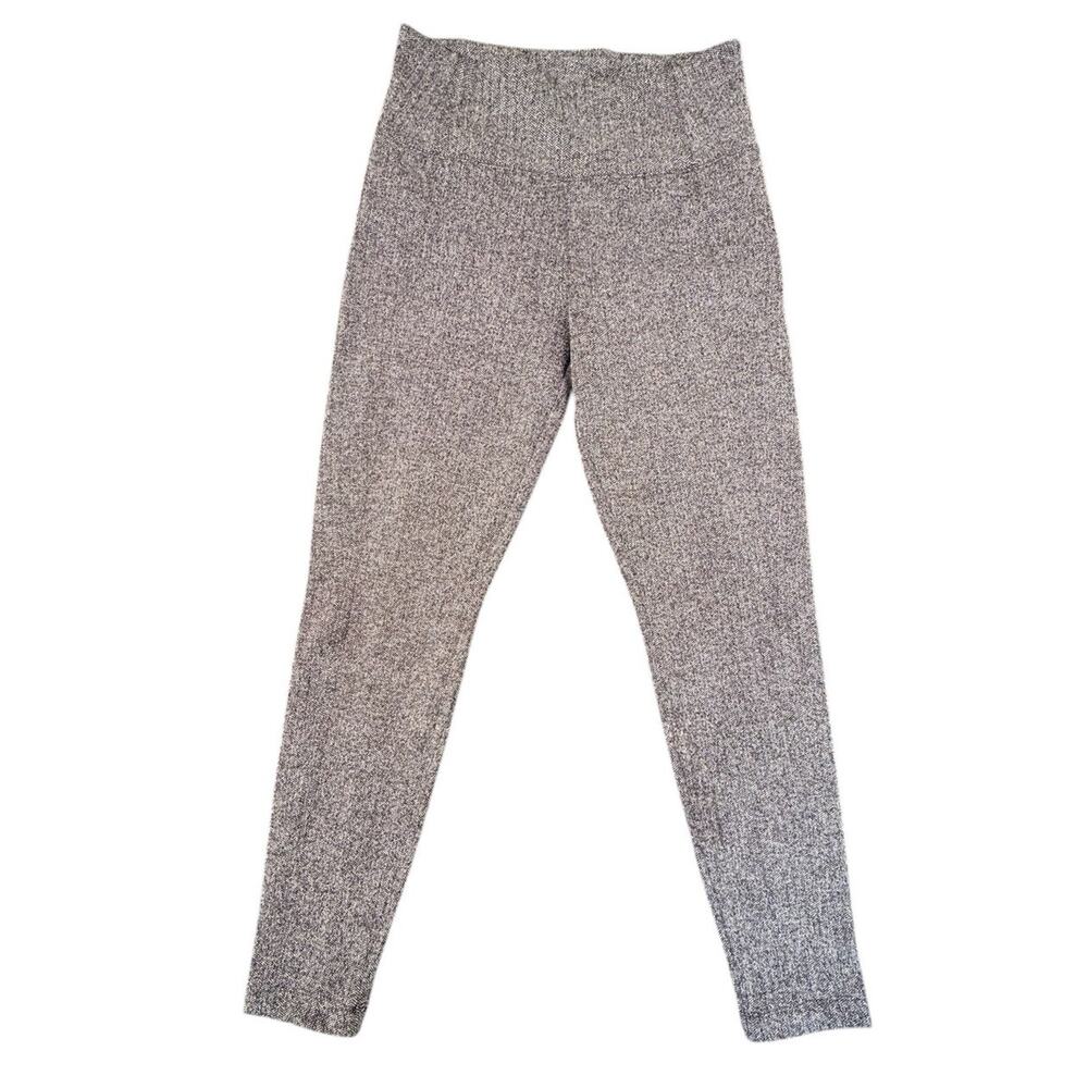 Athleta Delancey Herringbone Leggings Women S Gray High Rise 26” Knit Tight